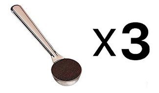 RSVP 2 Tbsp Measure Scoop/Spoon For Coffee - Stainless Steel 7-5/8" (3-Pack)