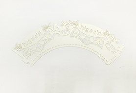 HUAL Cupcake Wrappers 50 Filigree Artistic Bake Cake Paper Cups it&#039;s a girl Lace Laser Cut Liner Baking Cup Muffin... N10