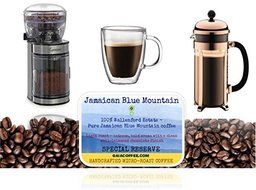 French Press/Grinder/Cups &amp; Free Jamaican Blue Mountain Coffee