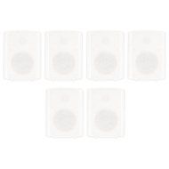 Theater Solutions TS425ODW Indoor or Outdoor Speakers Weatherproof Mountable White 3 Pair Pack