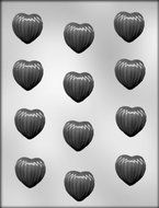 CK Products 1-1/4-Inch Ribbed Heart Chocolate Mold