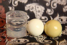 Clear silicone sphere mold for resin ball for jewellery DIY. HQ transparent vacumed silicone. (16 mm) N3