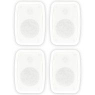 Theater Solutions TS4ODW Indoor or Outdoor Speakers Weatherproof Mountable White 2 Pair Pack