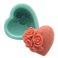 Hual@DIY Roses Love Shape Die Fondant Cake Baking Mold Handmade Valentine's Day Cake Making