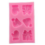 Let'S Diy Christmas Gloves Shape Silicone Fondant Chocolate Candy Mould Cake Decoration Baking Tools N3