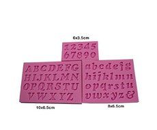 Topone 3pcs/set Mini Letter&amp;Number Silicone Handmade Fondant Cake Decorating DIY Mould Mold N3