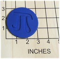 Pi Symbol Shaped Cookie Cutter and Stamp #1196 N2