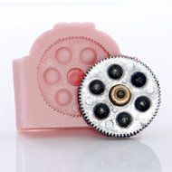 Small Steampunk Gear Mold Easy To Use Flexible Silicone Food Safe Fondant, Chocolate, Candy, Resin, Polymer Clay... N5