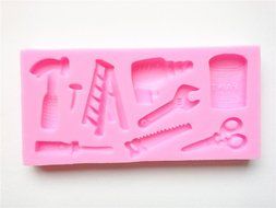 Wocuz W0206 Hammer Ladder Scissor Ect Silicone Candy Fondant Chocolate Accessory Mold Cake Decoration Mould