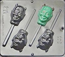 Devil Lollipop Chocolate Candy Mold Halloween 944
