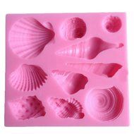 Elinka Cute Romantic Seashell Sea Shell Silicone Cake Mould Chocolate Fondant Mold N2