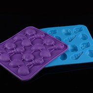 Sher DIY Silicone The Sea World Of Conch Shells Cake Mold Chocolate Mold Random Color N2