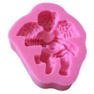 FLY Accordion Angel 3D Silicone Fondant Cake Mold For Cake Decorating Baking Mould,Pink N5