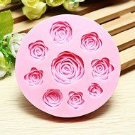 Bluelover 3D Silicone Rose Shape Cake Mold Chocolate Jelly Mold N7