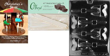 Cybrtrayd J034 Tooth Lolly Chocolate Candy Mold with Exclusive Cybrtrayd Copyrighted Chocolate Molding Instructions N5