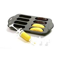 Norpro 3964 Non Stick 8 Cup Cream Canoe Pan Decorating Set