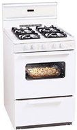Premier SJK240O 24 Freestanding Gas Range 4 Sealed Burners, White