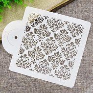 Y&amp;XL&amp;H Damask Miniprint Cake Stencil, Cake Top Stencil, Flower Stencils for Decoration