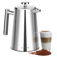 Bl&uuml;mwares 50 Ounce (1500ml) French Press Coffee Maker | Stainless Steel 18/10 SFP- 50DSC | Stainless Steel Screen... N8