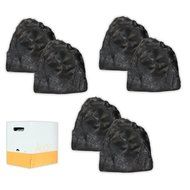 Acoustic Audio G8RS Granite 8" Rock Speaker 3 Pair Pack and Wire Outdoor Weatherproof