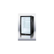 Summit SCR500BLBI7HV: Commercially listed 20" wide glass door all-refrigerator for built-in use, auto defrost... N4