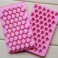 Y&amp;XL&amp;H Love Heart Shape Chocolate Tray, Silicone 55 Holes(Color Randoms) N2
