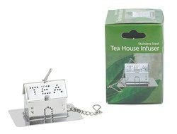HIC Loose Leaf Tea Infuser with Caddy, House, 18/8 Stainless Steel, 1.5-Inch by 1.25-Inch N7