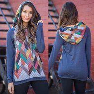 Hooded Pullover Tops,Morecome Womens Geometry Printing Hoodie Sweatshirt N3