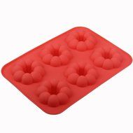 ZJCilected 6-Cavity Swirl Silicone Mini Donut Pan, Muffin Cups, Cake Mold, Biscuit Mold-Home Kitchen Baking Mold... N5