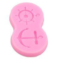 Julyshop Anchor Ship Wheel Fondant Mould Cake Decor Chocolate Biscuit Baking Mold N4