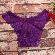 Underswear Laimeng, Women Sexy Lace Briefs Panties Thongs G-string Lingerie Underwear (Purple) N23