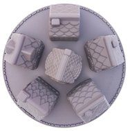 Mangocore 3D mini Houses Cake mold Gingerbread Houses Silicone cake Mold Baking Tools (purple)