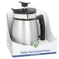 French Press Tabletop Coffee and Tea Maker Stainless Steel - 48 oz - Brushed Steel N16