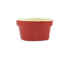 Heart Shaped Ceramic Ramekin Souffle 8 oz 4 1/4 x 3 1/2 Red (2 Piece) N2