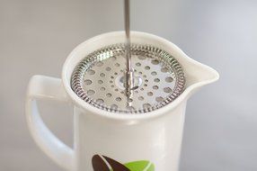 Ceramic French Coffee Press With Stainless Steel Plunger to Make Fresh Coffee or Tea. Includes a Cosy for Keeping... N5