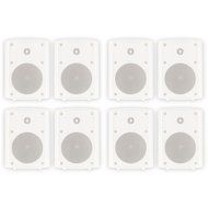 Theater Solutions TS5ODW Indoor or Outdoor Speakers Weatherproof Mountable White 4 Pair Pack
