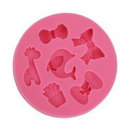 KookieMonsta Baby 3d Silicone Mould Bow Dolphin Animals Shapes Small Pastry Cupcake Decorating Mold for Cake Decoration N3