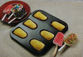 Cake Sicle Non-stick Pan Kit - 6 Molds, 25 Sticks