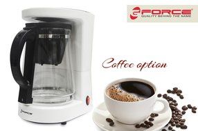 GForce GF-P1718-1153. 8 Cup Coffee Maker with Tea Brewing Function