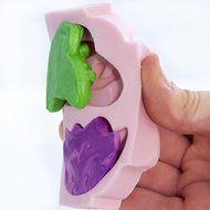 Frog and Lily Pad Flower Flexible Silicone Mold, Fondant, Candy, Chocolate, Food Safe, Polymer Clay, Resin Mold... N5