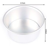 Speedysnails Removable Bottom Baking Mould Pan Silver Aluminium Alloy Round Cake Pan for Wedding Birthday Party... N5