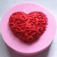 Sher Heart Shaped Fondant Cake Chocolate Silicone Mold Cake Decoration Tools,L4.8cmW4.8cmH1.2cm