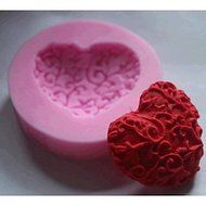 Sher Heart Shaped Fondant Cake Chocolate Silicone Mold Cake Decoration Tools,L4.8cmW4.8cmH1.2cm N2