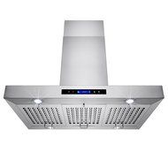 AKDY New 36" European Style Island Mount Stainless Steel Range Hood Vent Touch Control N6