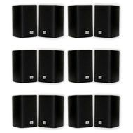 Acoustic Audio AA351B Indoor Outdoor 2 Way Black Speakers 3000 Watt 6 Pair Pack AA351B-6Pr