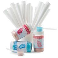 The Candery Cotton Candy Floss Sugar Kit &ndash;Raspberry Blue, Vanilla Pink and Strawberry Flavors (11 oz. Jars), 50...