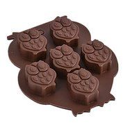 Sher 1 pc Owl Shaped Silicone Cake Mold Chocolate Mold DIY Ice Cube Tray Soap Mold Random Color
