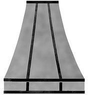 Custom Zinc Stove Hood Wall Mount (natural smooth, 48")