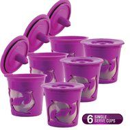 FROZ-CUP 2.0 - 6 Refillable/Reusable K Cups for Keurig 2.0 - K200, K300, K400, K500 Series and all 1.0 Brewers... N8