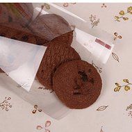 Harulu 100 pcs Lace Self Adhesive Cookie Candy Package Gift Bags Cellophane Birthday (Lace bow) N5